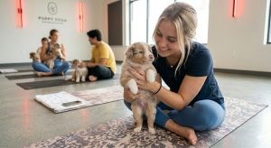 Puppy yoga lounge booking